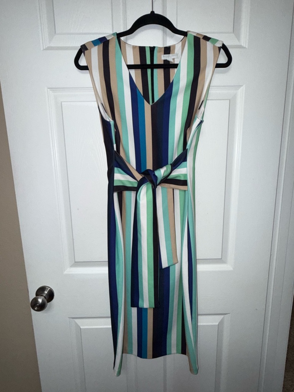 NY&Co Iconic Pencil Striped Pencil Dress w/ Wide Belt